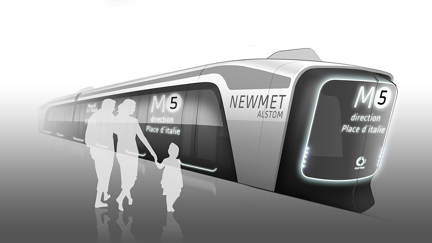 metro，MP14，Automatic steering，Subway hand drawn，