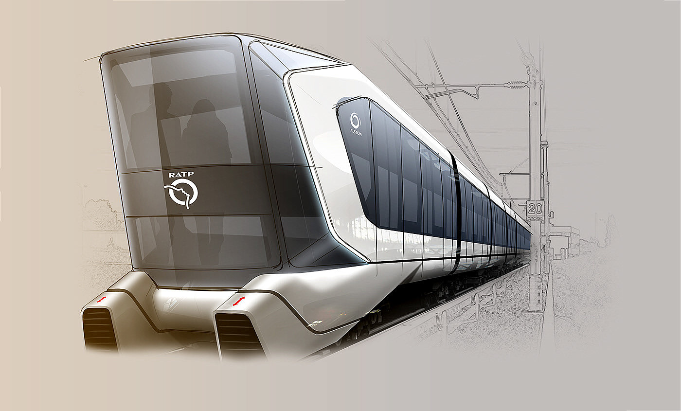metro，MP14，Automatic steering，Subway hand drawn，