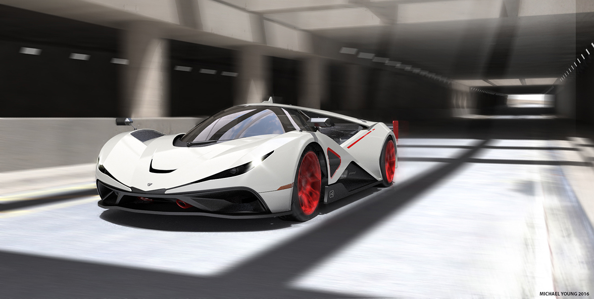 Automatic design，Double buffer chassis，Visual concept，racing，industrial design，