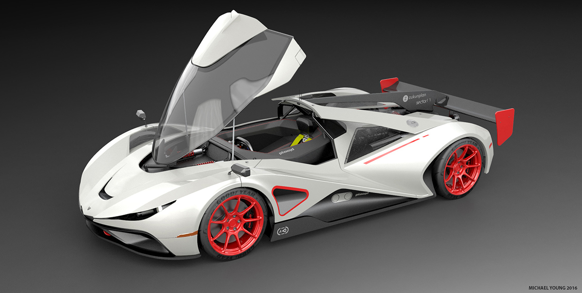 Automatic design，Double buffer chassis，Visual concept，racing，industrial design，