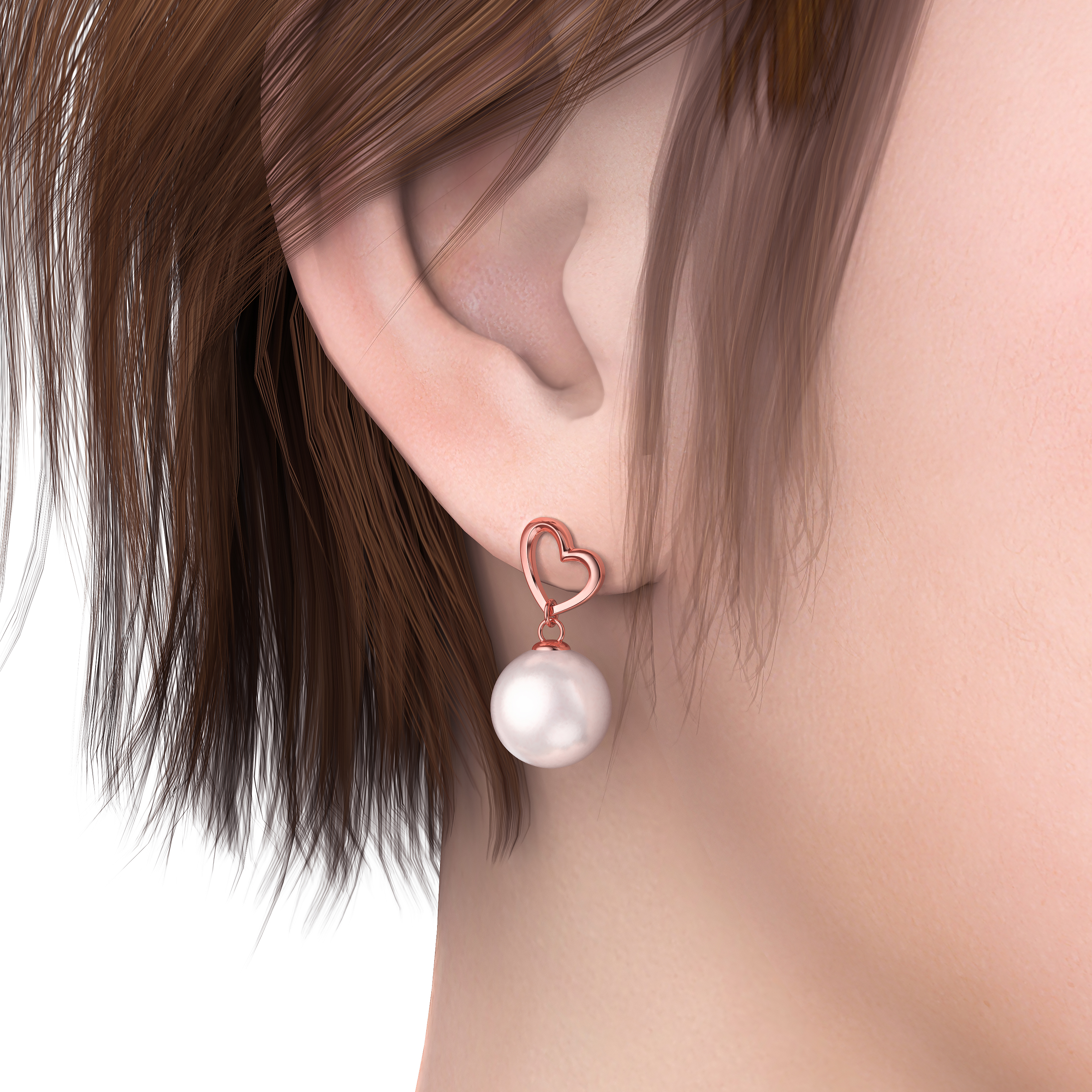 beauty，Pearl，Ring，Necklace，Diamond ring，Diamonds，keyshot，Jewelry rendering，