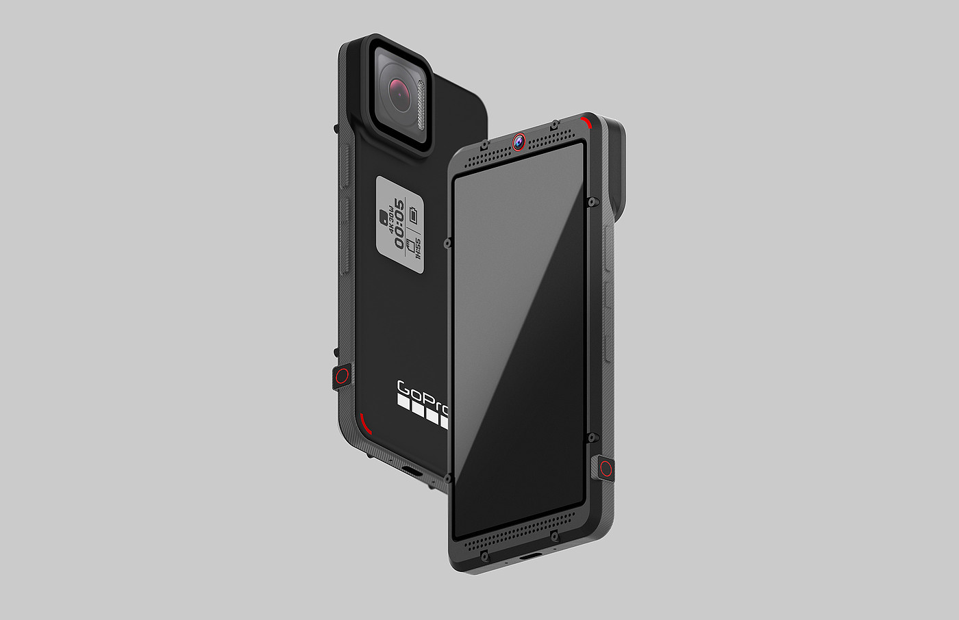 black，Mobile phone design，Gopro Phone，