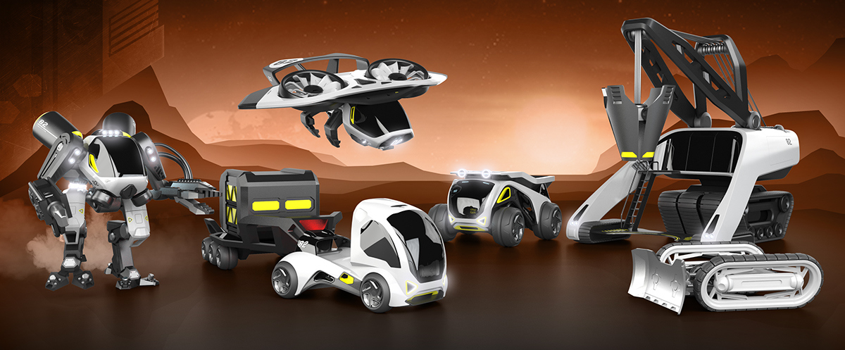 industrial design，Truck design，automation，Construction tools，intelligence，