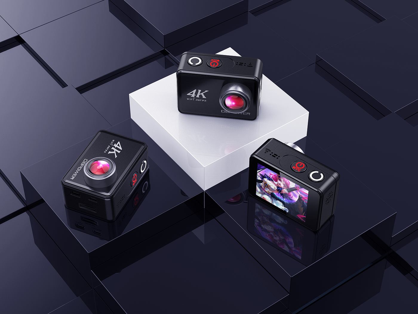 product design，Amazon，electronic product，Product rendering，tachograph，