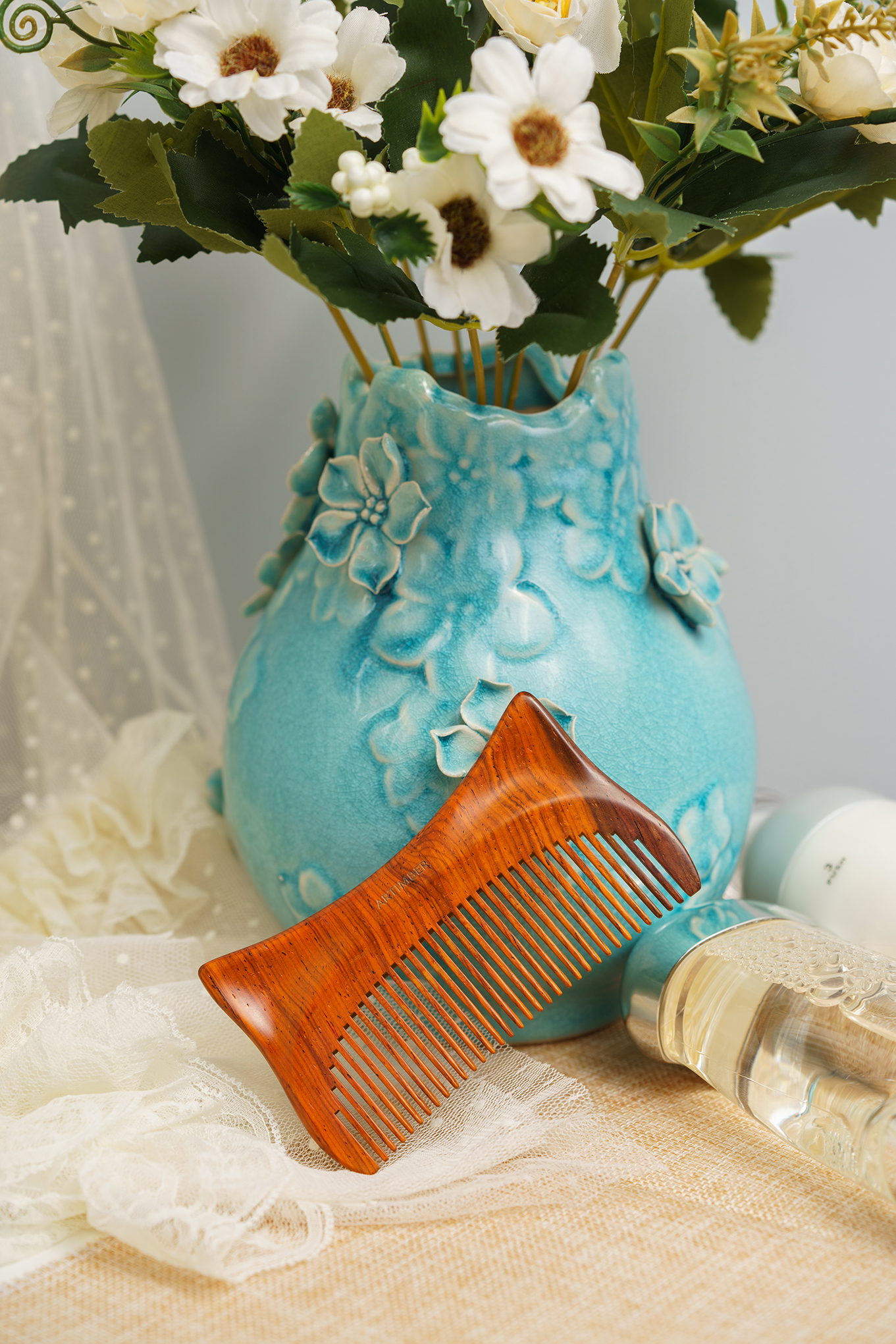 Cultural creation，original，Pet meow comb，Craftsmanship，Mahogany，comb，New Chinese style，National style，