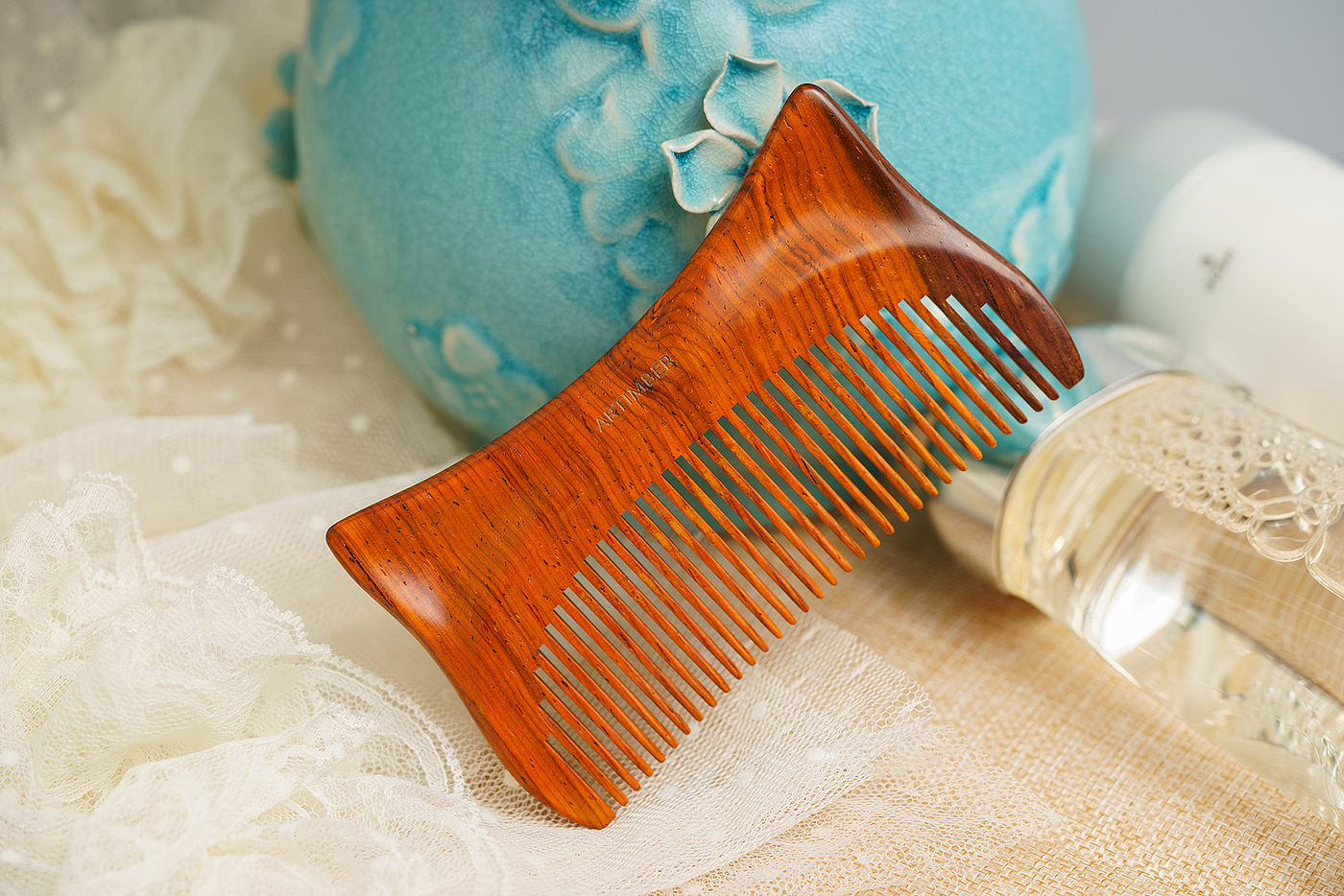 Cultural creation，original，Pet meow comb，Craftsmanship，Mahogany，comb，New Chinese style，National style，