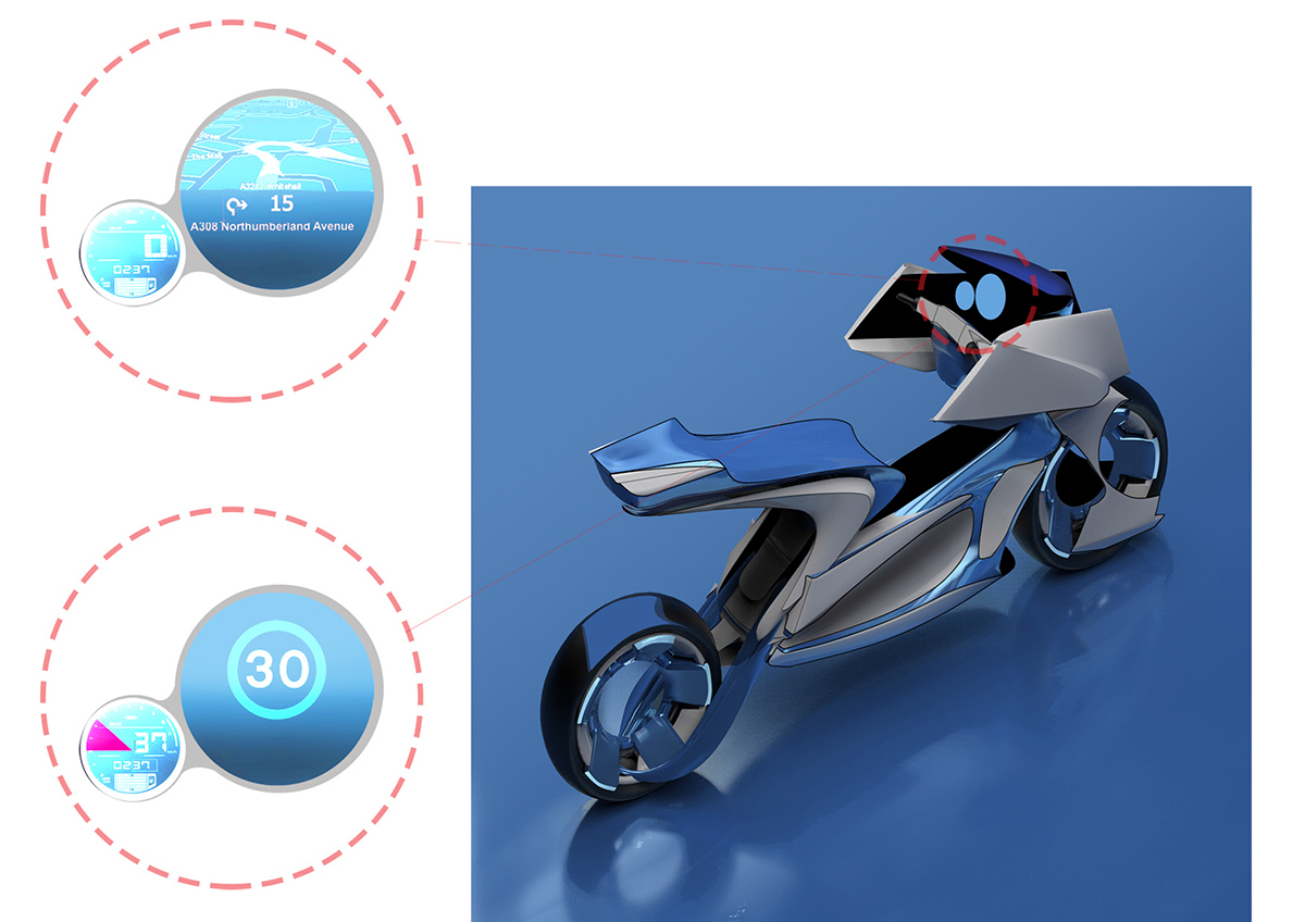 industrial design，Sharp shape，motorcycle，Future technology，