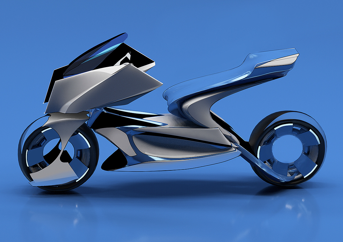 industrial design，Sharp shape，motorcycle，Future technology，