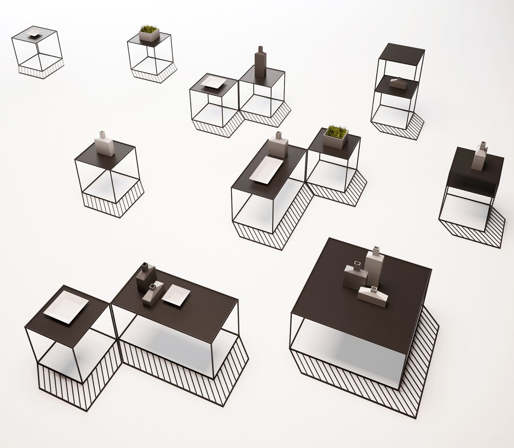 Table，Optical illusion，shadow，Metal frame，