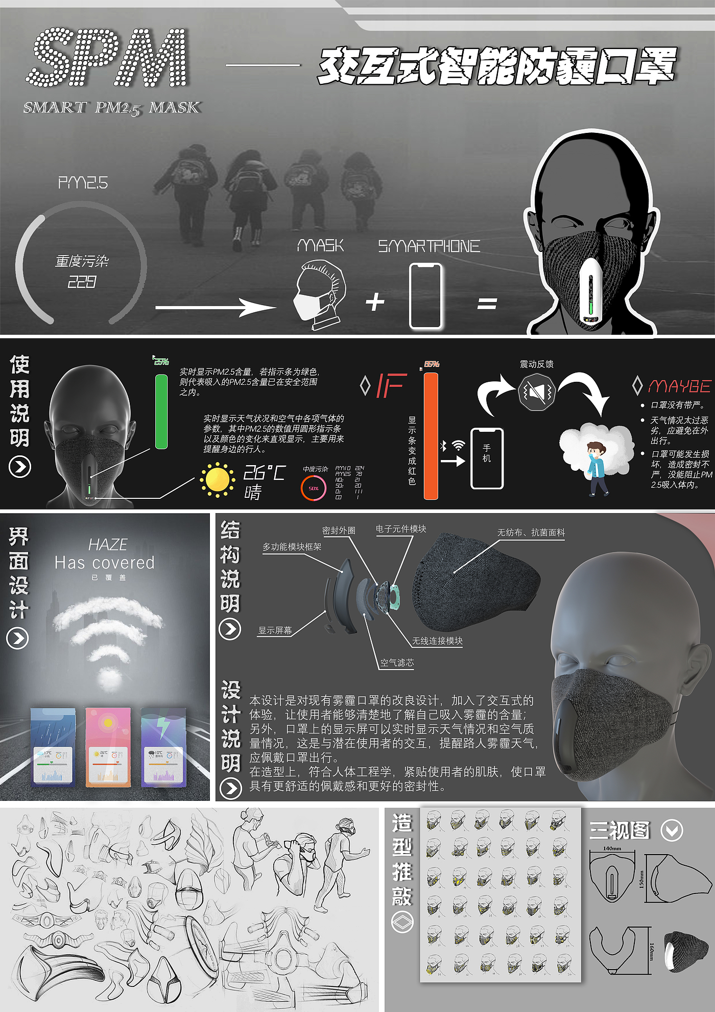 Anti haze mask，Outdoor sports，Mask，healthy，interactive，Intelligent device，pm2.5，environment protection，