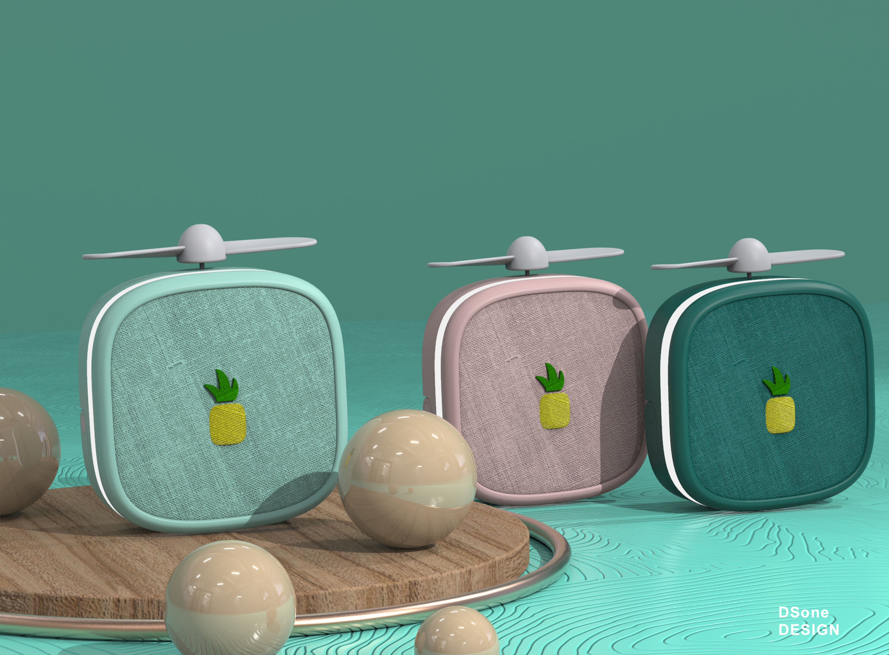 pineapple，summer，Fan，mirror，Make up，Embroidery，cloth，