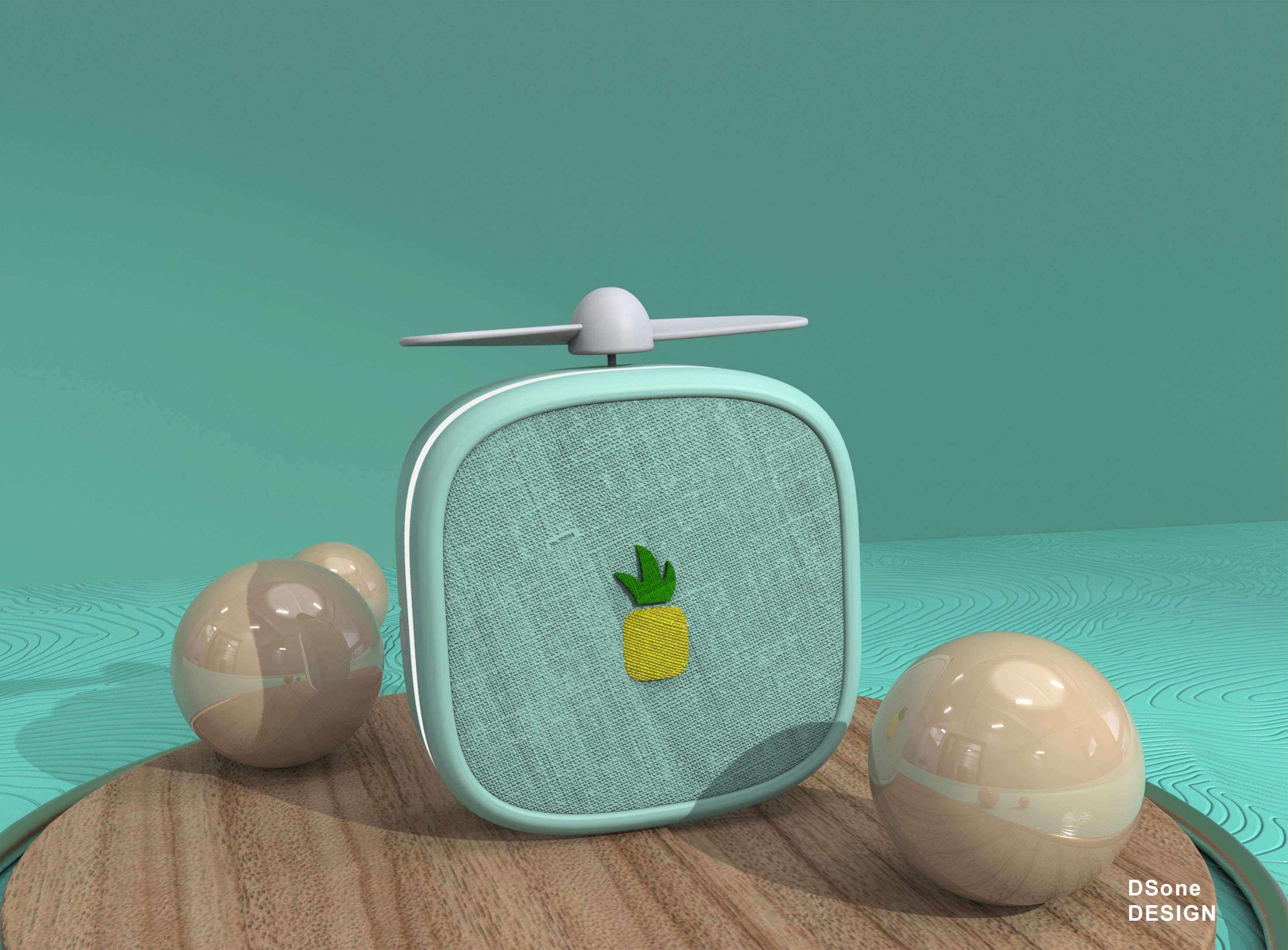 pineapple，summer，Fan，mirror，Make up，Embroidery，cloth，