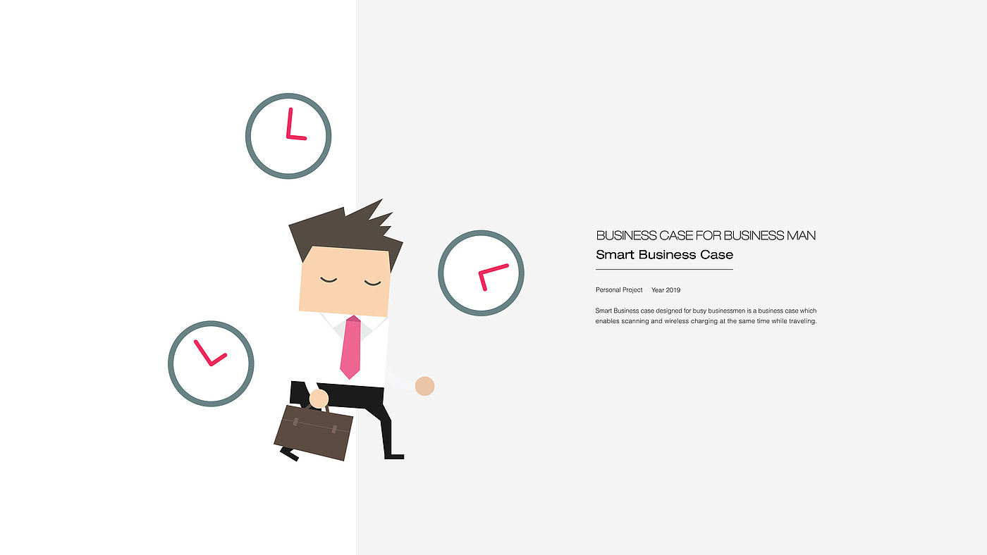 white，Smart briefcase，Smart Business Case，