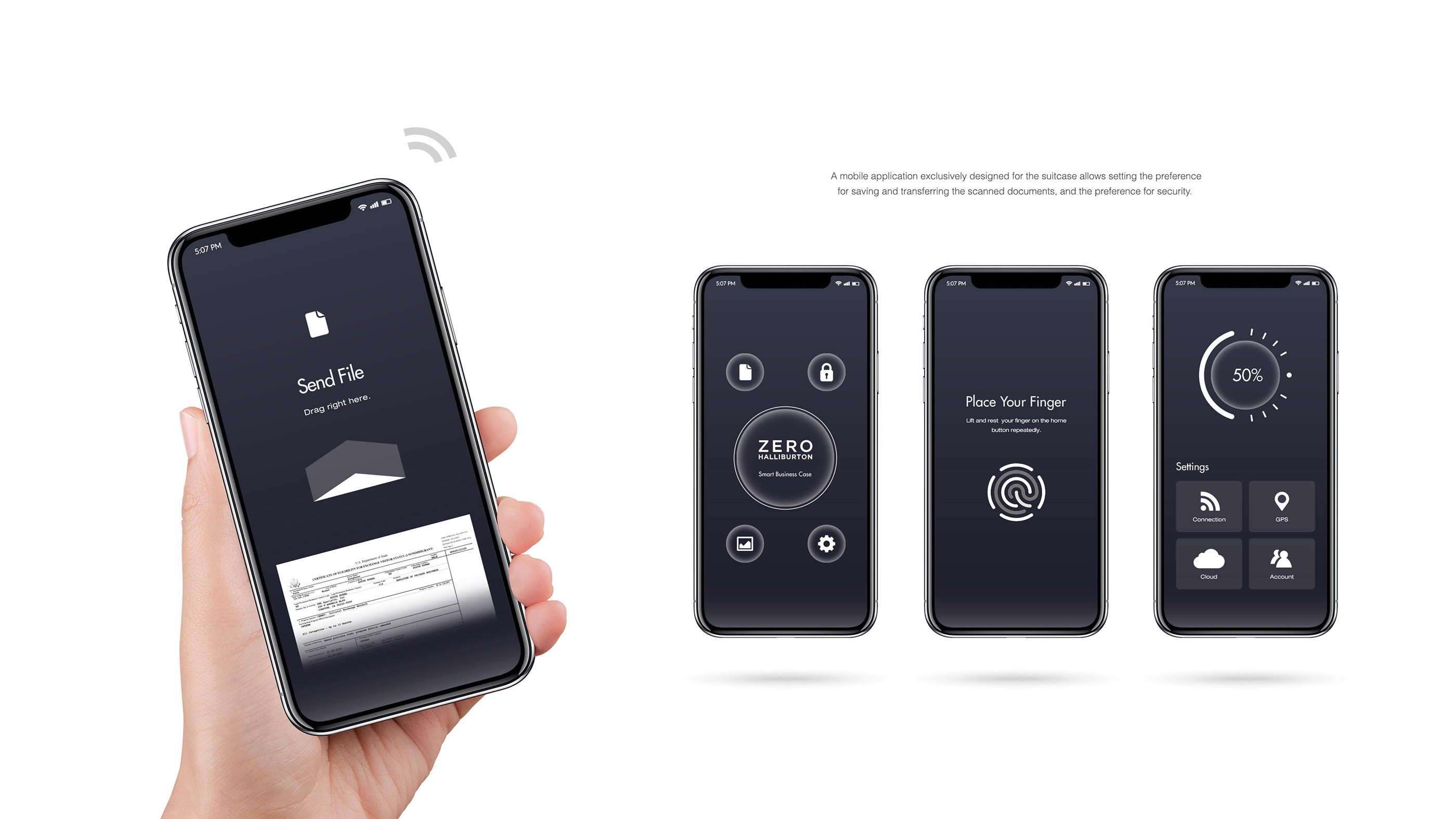 white，Smart briefcase，Smart Business Case，