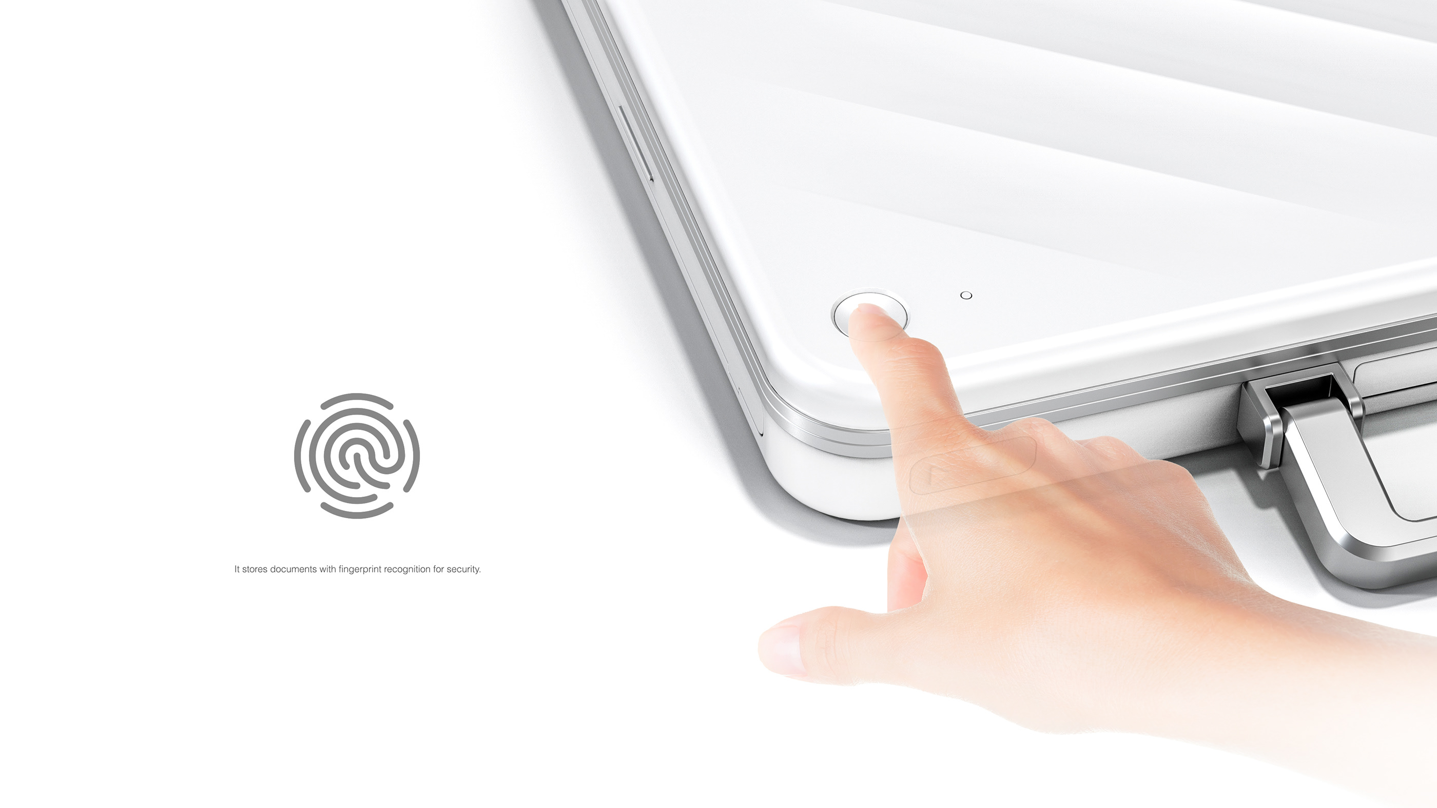 white，Smart briefcase，Smart Business Case，