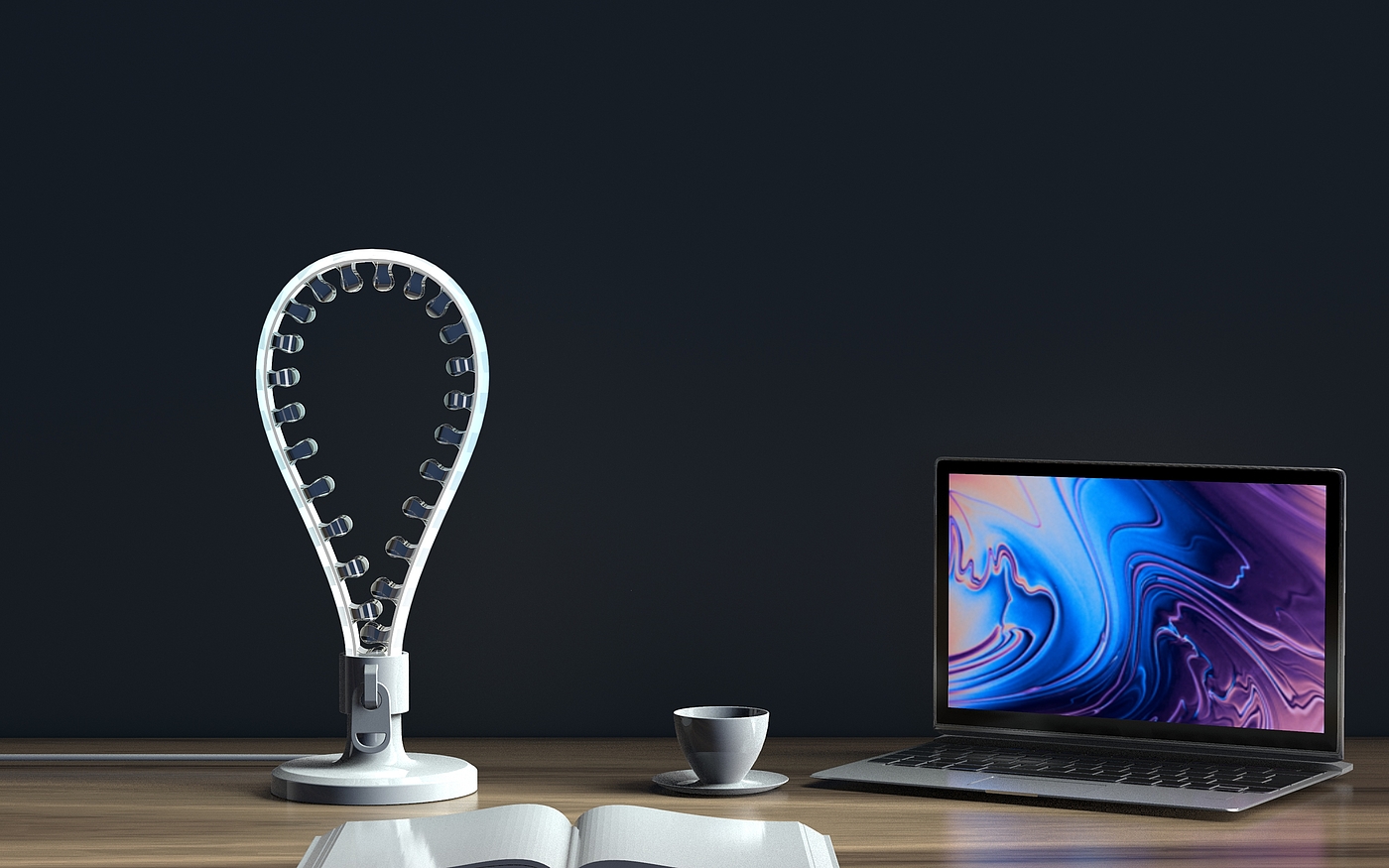 Lamp design，Creative design，Zipper application，Home Furnishing lighting，