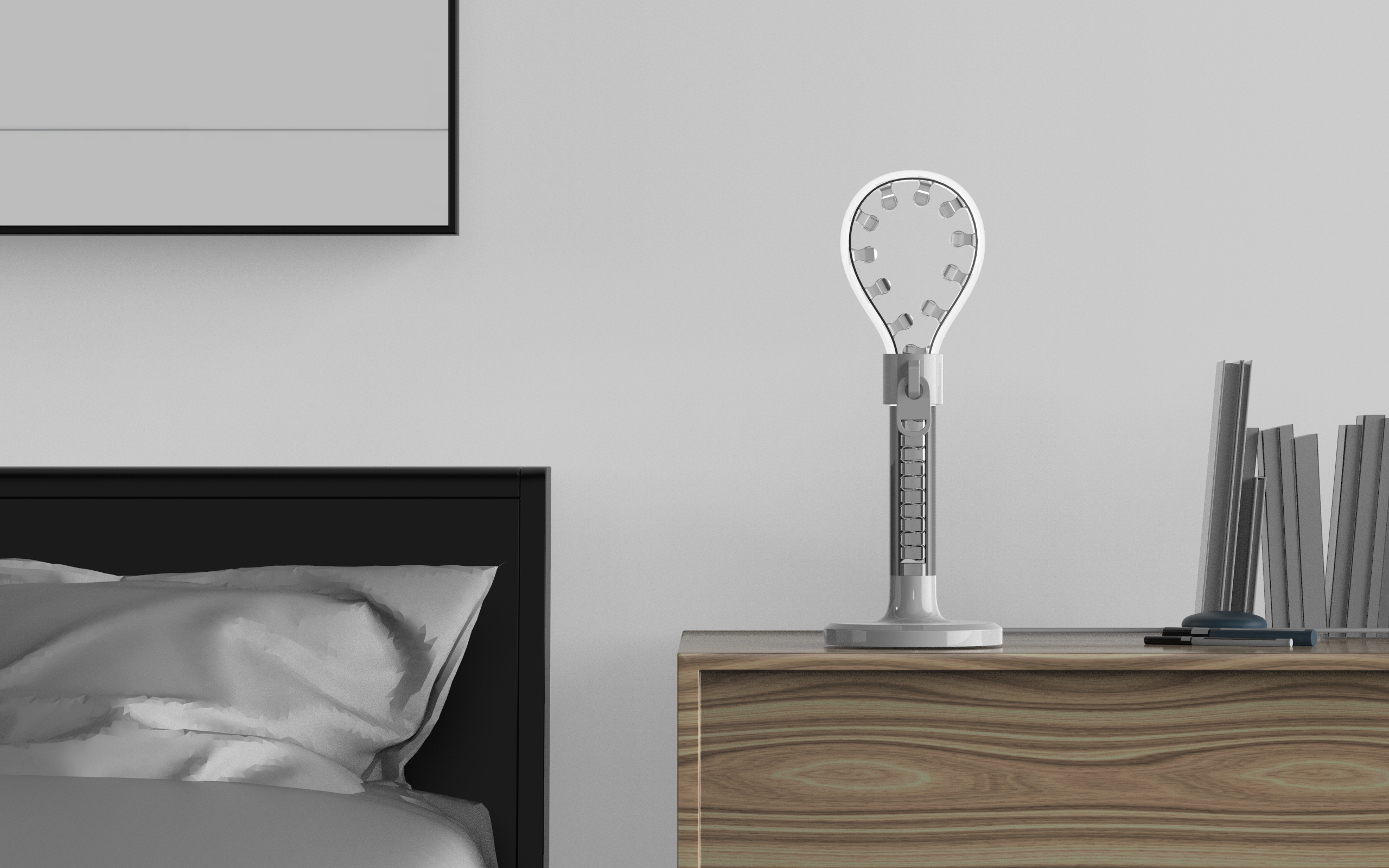 Lamp design，Creative design，Zipper application，Home Furnishing lighting，