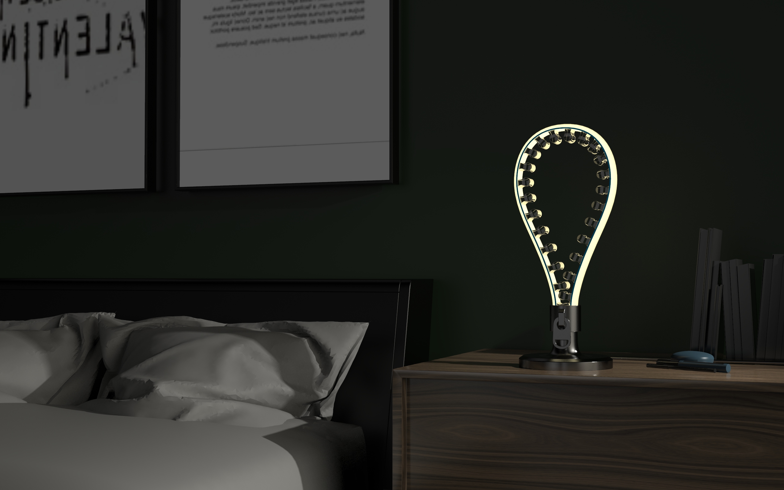 Lamp design，Creative design，Zipper application，Home Furnishing lighting，