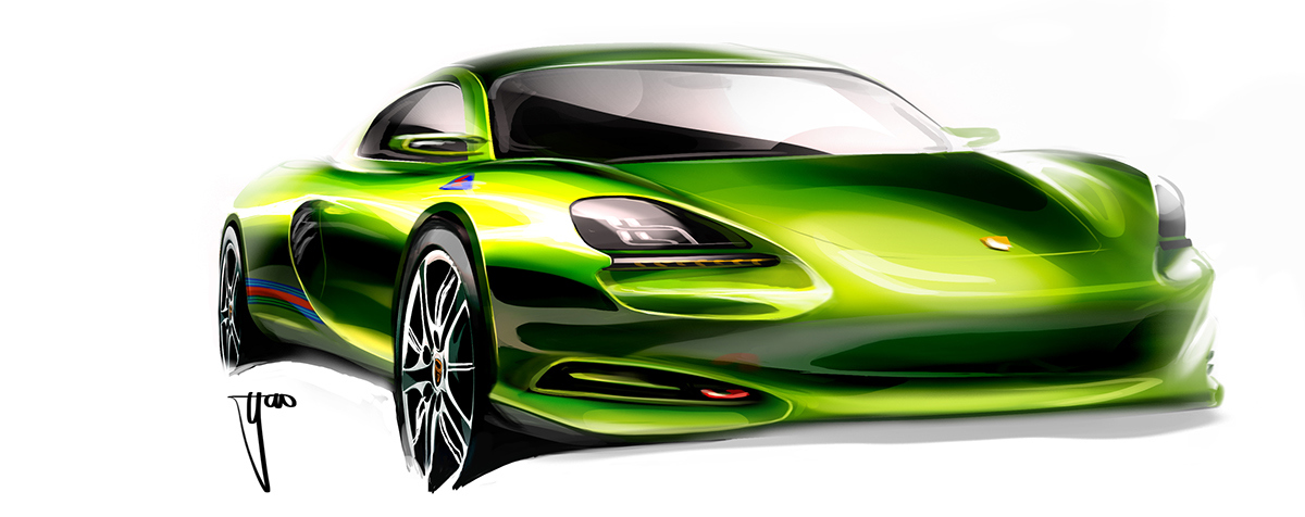 Automatic design，Hand drawn，Render，product design，industrial design，