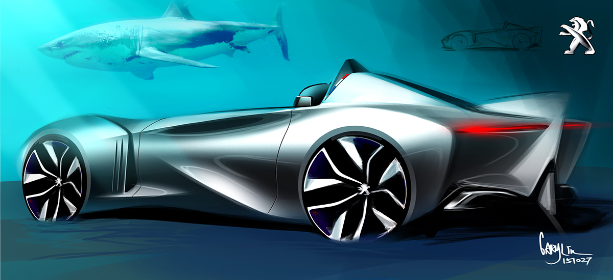 Automatic design，Hand drawn，Render，product design，industrial design，