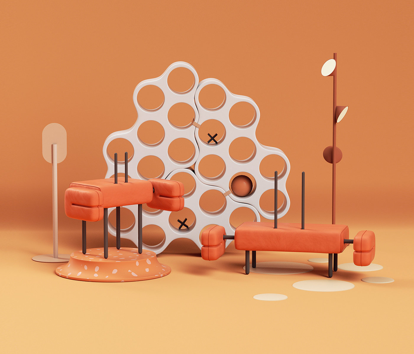 Wild furniture，furniture，bionics，Role design，