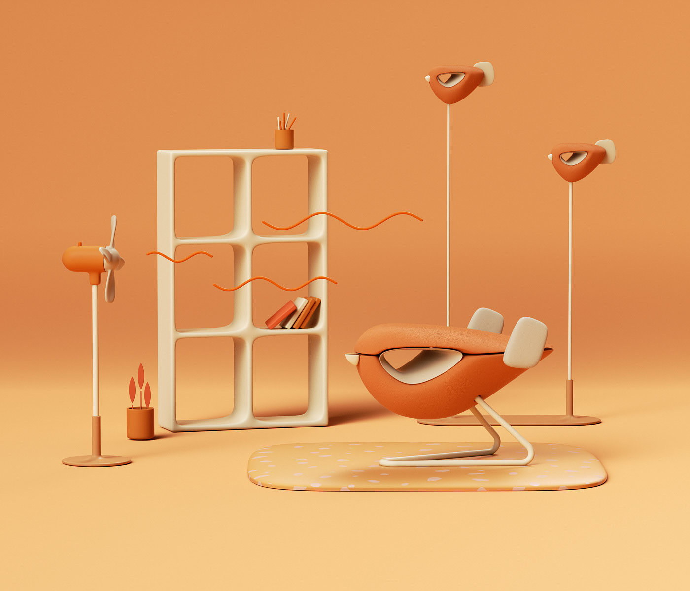 Wild furniture，furniture，bionics，Role design，