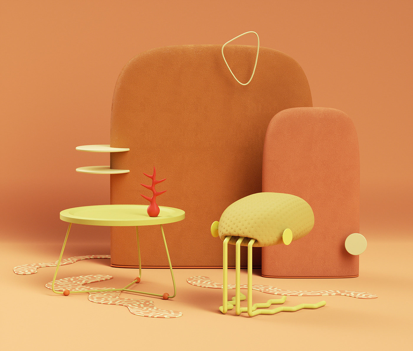 Wild furniture，furniture，bionics，Role design，