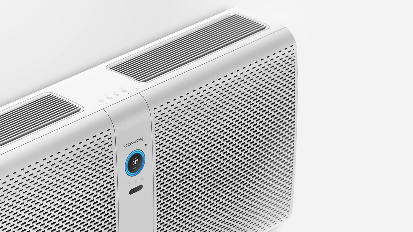 coway，Double air filter，white，
