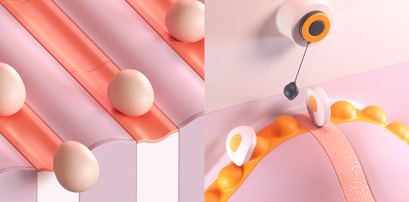 Cartoon design，Movie clips ，Egg McMuffin，