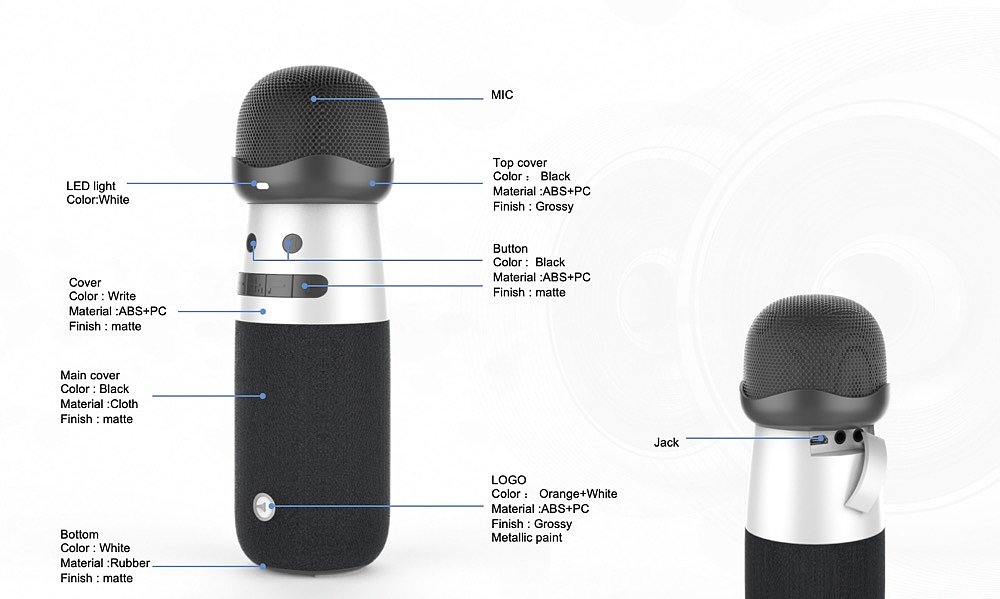 Handheld microphone，Microphone with speaker，