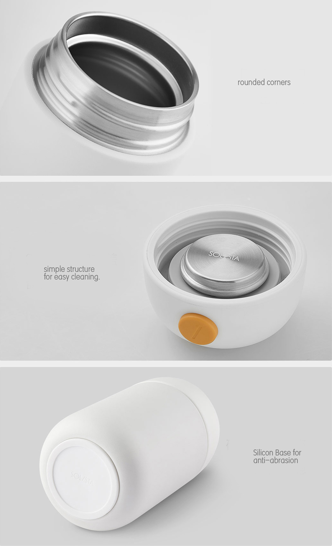 white，vacuum cup，Solista Thermal，