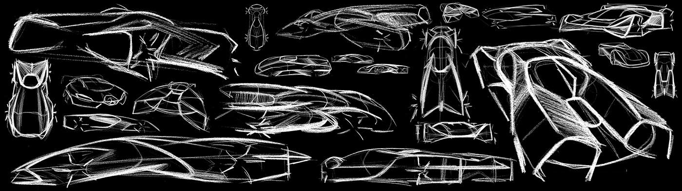 Hand drawn，conceptual design，mercedes，