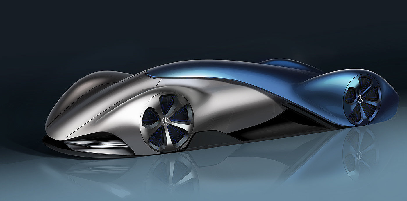 Hand drawn，conceptual design，mercedes，