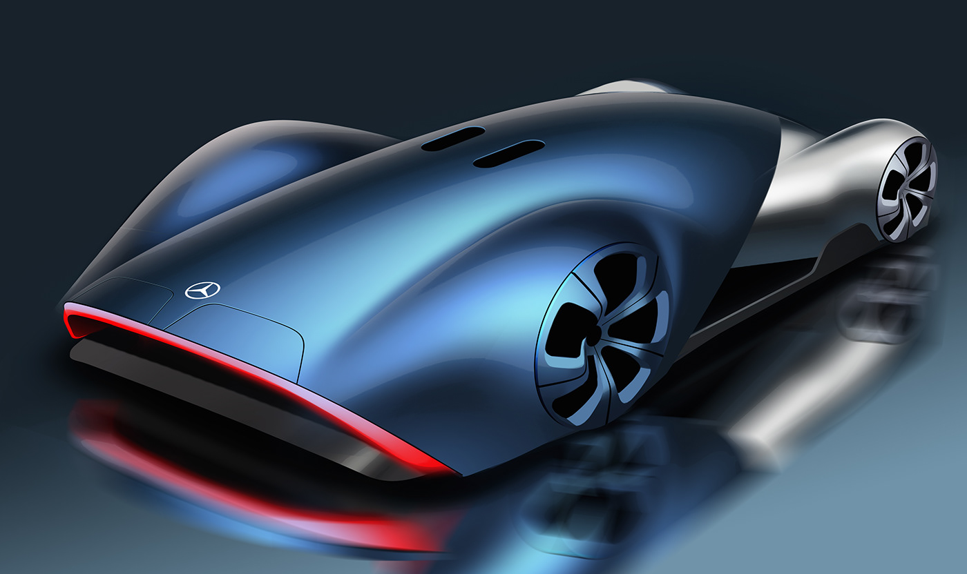 Hand drawn，conceptual design，mercedes，