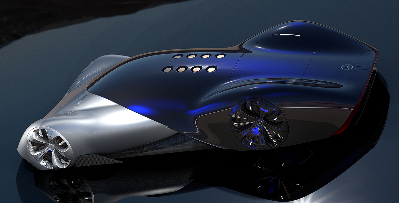 Hand drawn，conceptual design，mercedes，