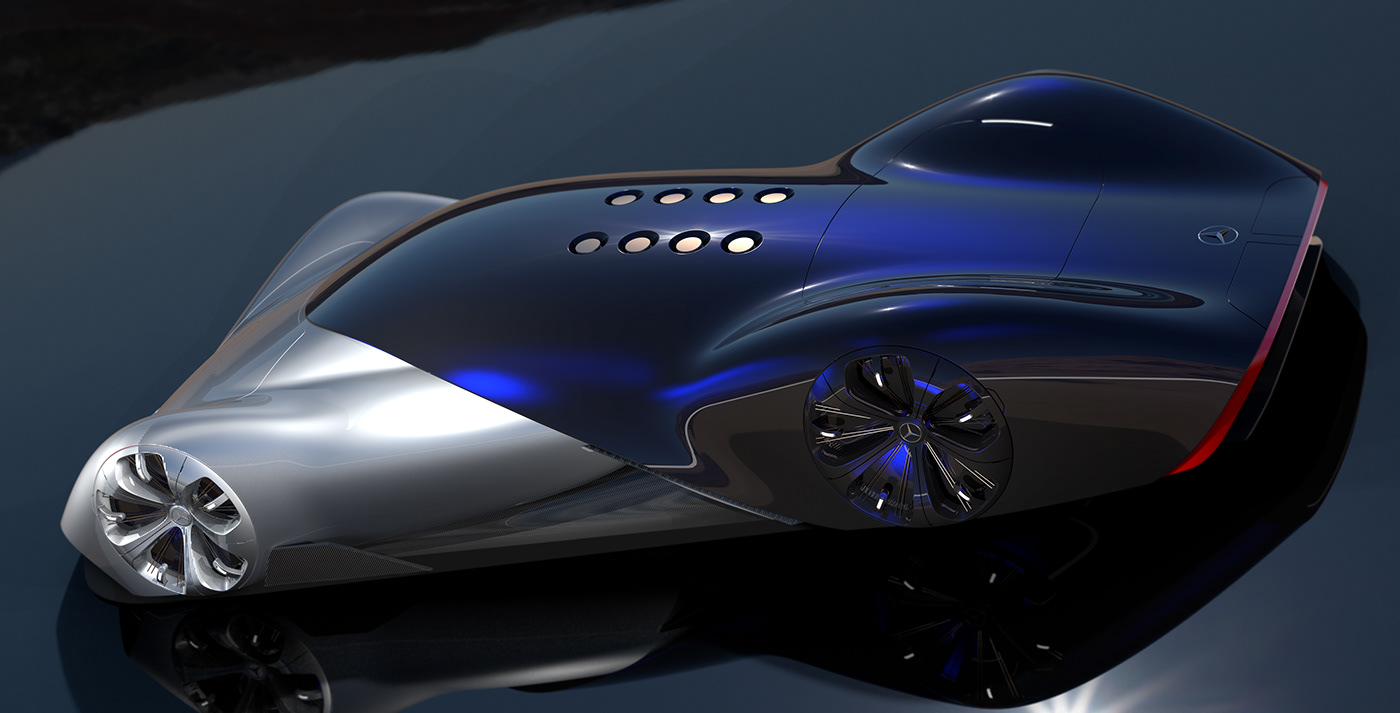 Hand drawn，conceptual design，mercedes，