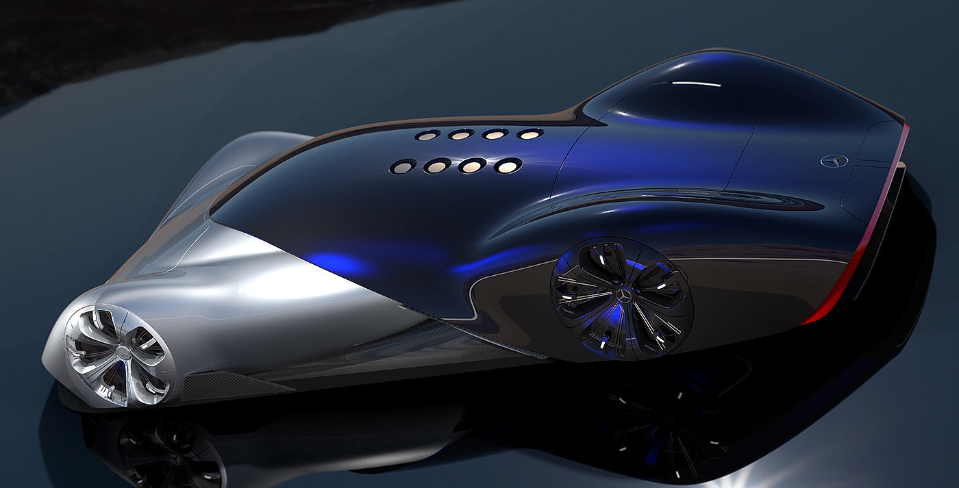 Hand drawn，conceptual design，mercedes，