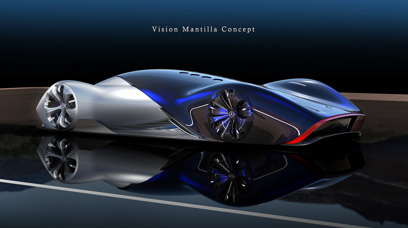 Hand drawn，conceptual design，mercedes，