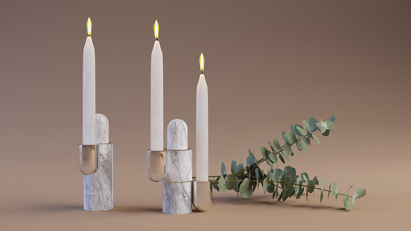 烛台设计，白色，Up&Up candlestick，
