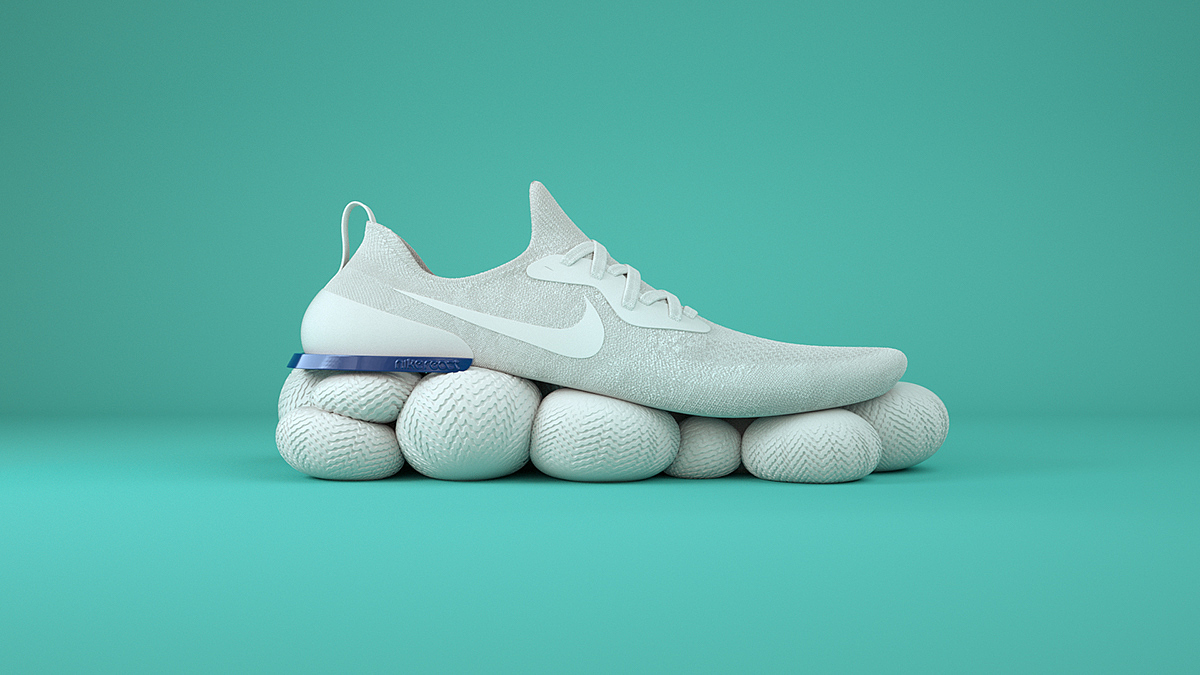 Advertising design，sneakers，Nike Epic React，