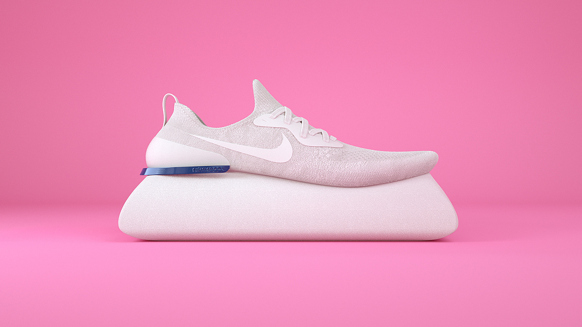 Advertising design，sneakers，Nike Epic React，