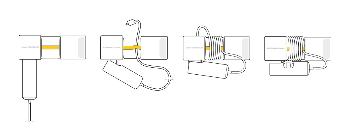 Minimalist，hair drier，SQUARE CIRCLE，