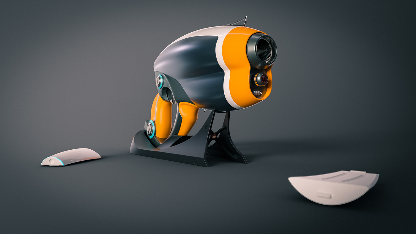 3D rendering，Pistol design，Sci-Fi Pistol，