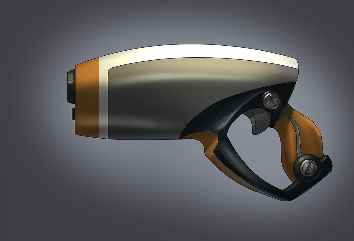 3D rendering，Pistol design，Sci-Fi Pistol，