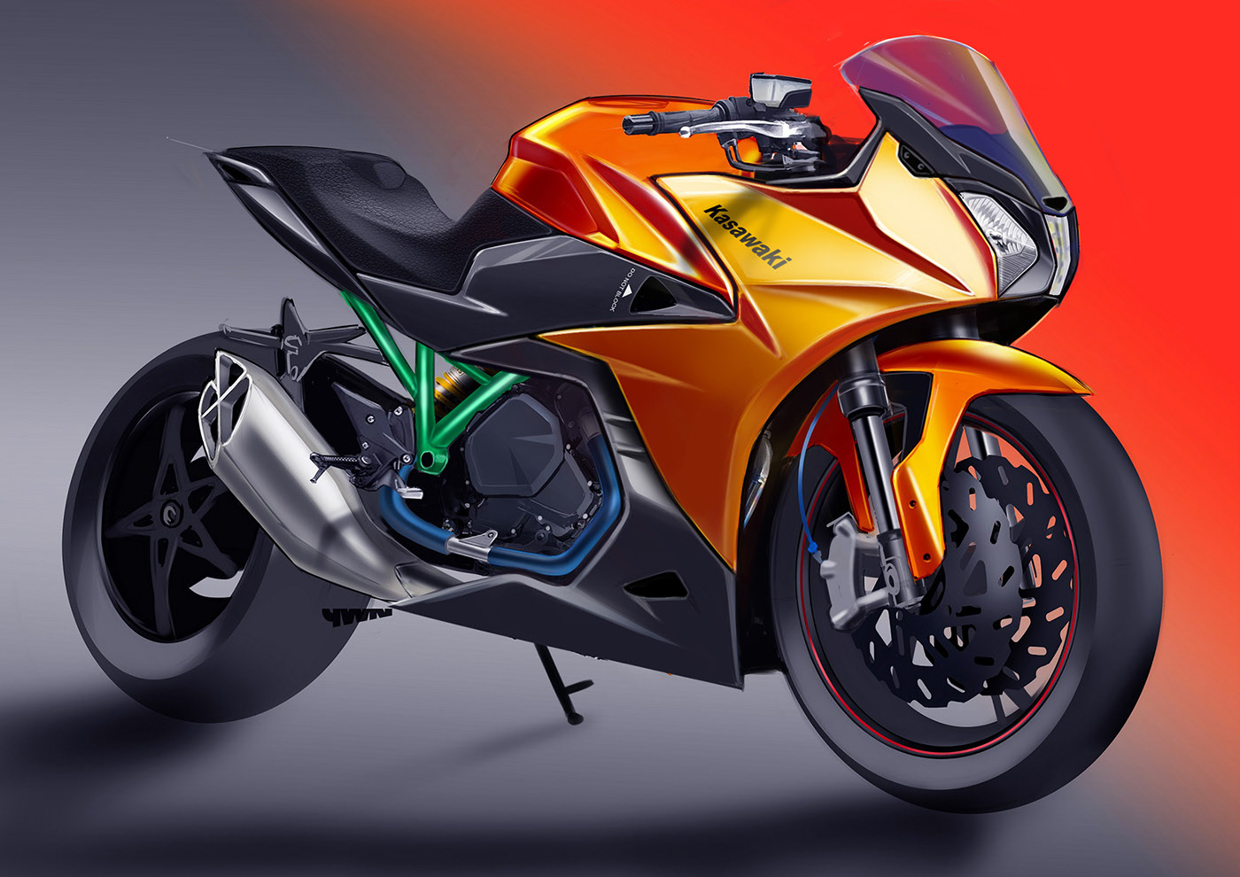 automation，Hand drawing，motorcycle，