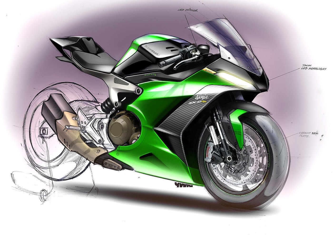 automation，Hand drawing，motorcycle，