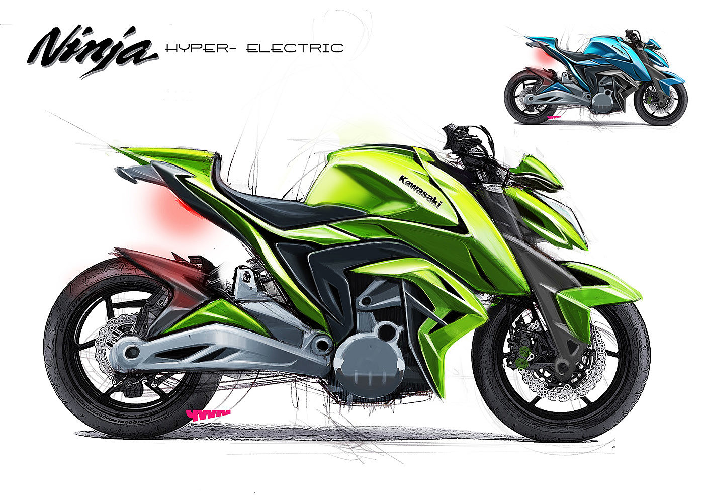 automation，Hand drawing，motorcycle，