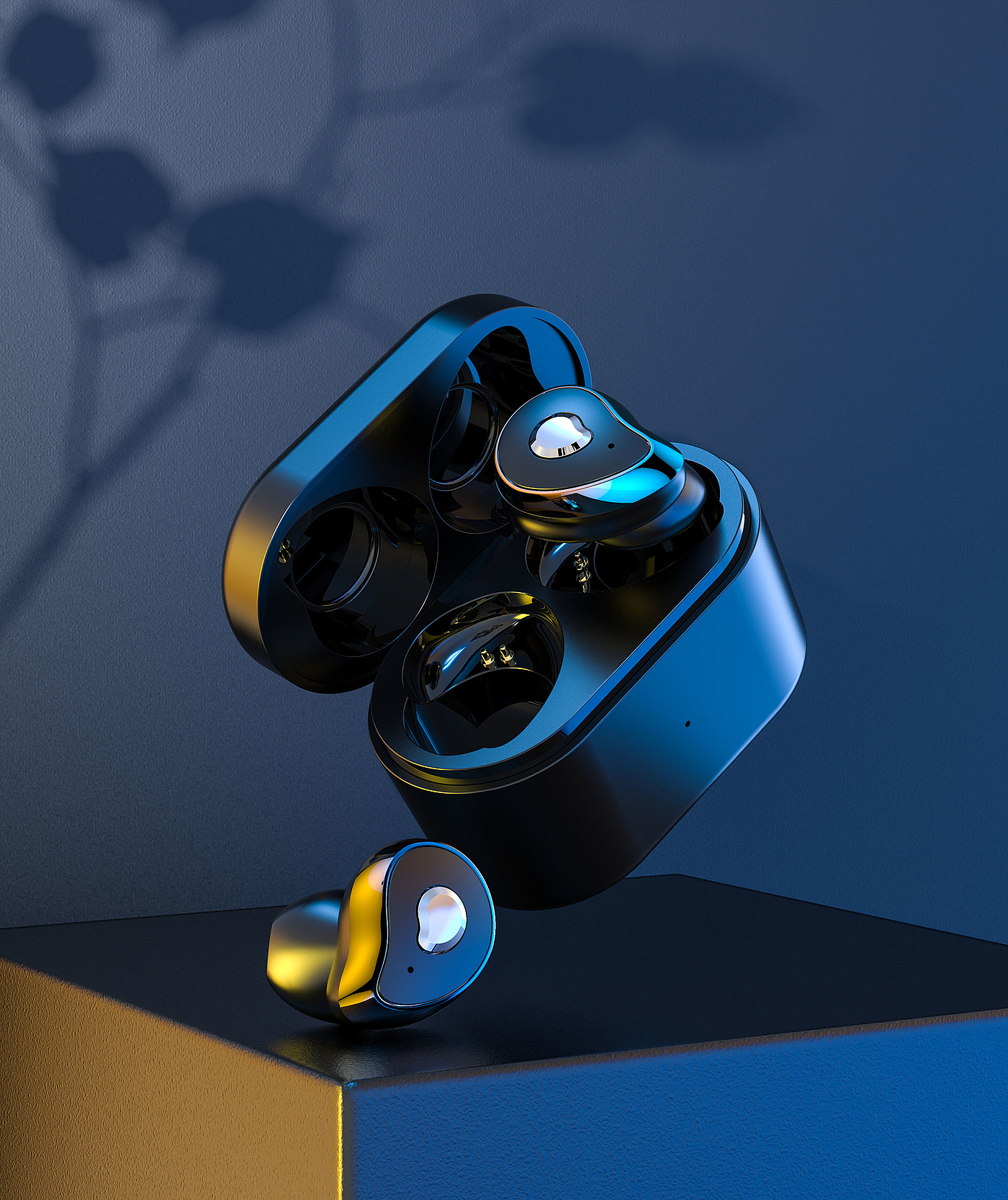 design sketch，keyshot，headset，Rendering，Bluetooth headset，