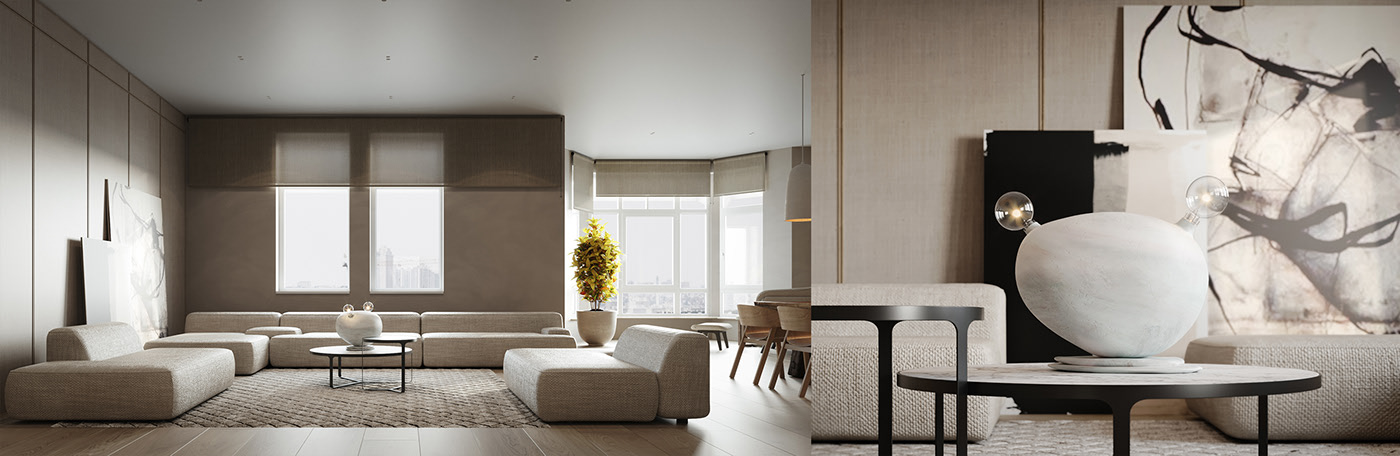 Modern decoration，indoor，Architecture，