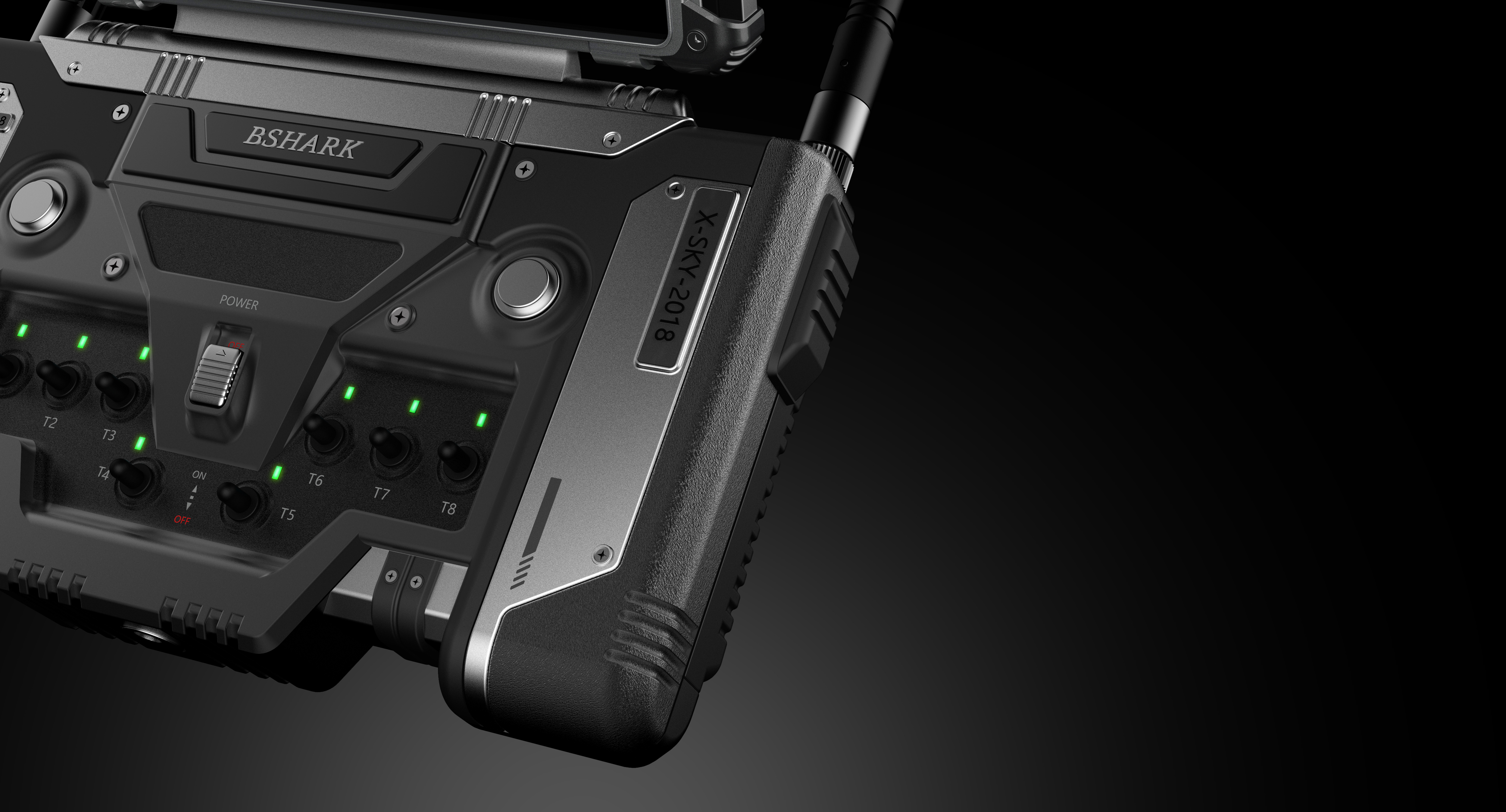 Remote control design, military equipment, handheld, industrial design, machinery，